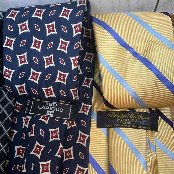 Lot of 6 Men’s Designer Ties, Silk, Polyester, Blend - Picture 9 of 9